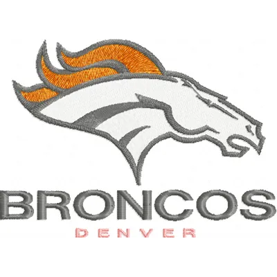 Denver Broncos Logo embroidery design showcasing a vibrant team emblem for stitching on apparel and accessories.
