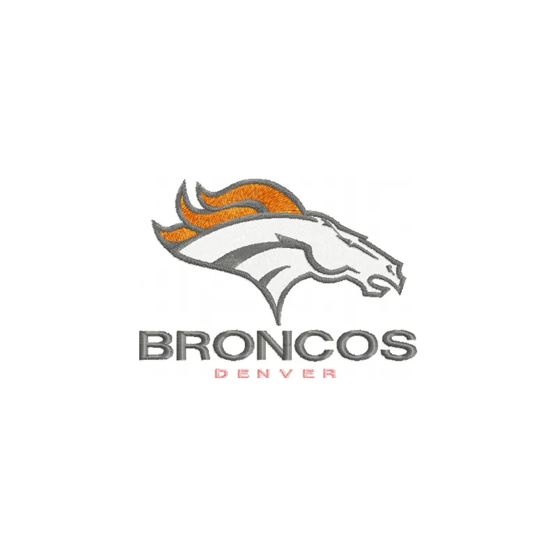 Denver Broncos Logo embroidery design showcasing a vibrant team emblem for stitching on apparel and accessories.