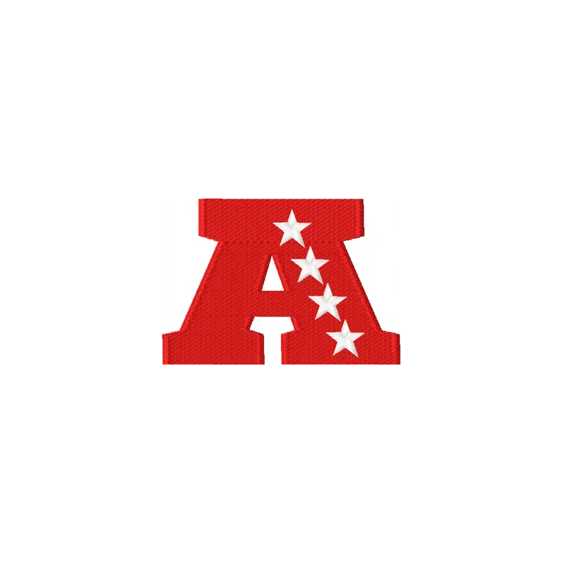 Embroidery design featuring the American Football Conference logo, ideal for stitching on sports apparel and accessories.