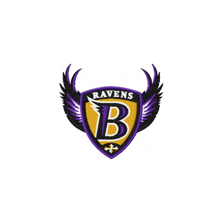 Baltimore Ravens alternative logo embroidery design - Embroidery Design