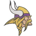 Minnesota Vikings Logo embroidery design showcasing the iconic team emblem for football enthusiasts.