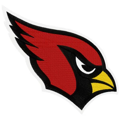 Embroidery design of Arizona Cardinals logo, showcasing intricate stitching patterns for fans and crafters.