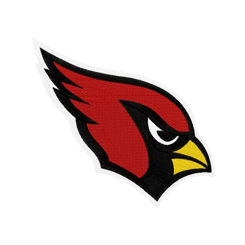 Embroidery design of Arizona Cardinals logo, showcasing intricate stitching patterns for fans and crafters.
