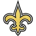 New Orleans Saints logo embroidery design showcasing intricate details, perfect for football-themed projects.
