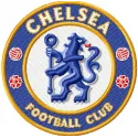 Chelsea Football Club logo embroidery design, showcasing a detailed stitching pattern for football enthusiasts.