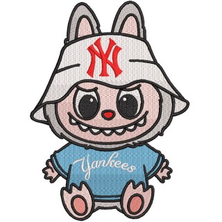 Labubu Yankees embroidery design - Embroidery Design