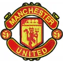 Manchester United Football Club logo embroidery design for stitching on apparel and accessories.