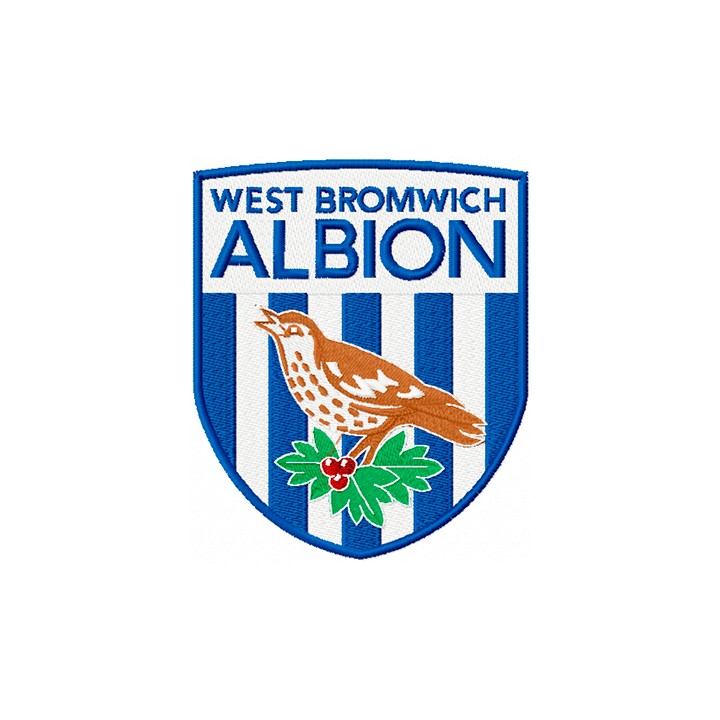 West Bromwich Albion Football Club logo embroidery design - Embroidery Design