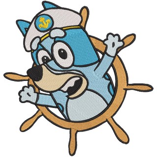 Bluey captain embroidery design - Embroidery Design