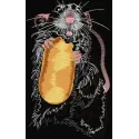 Preview of a rat embroidery design featuring a cute and playful rat motif, ideal for various fabric projects.