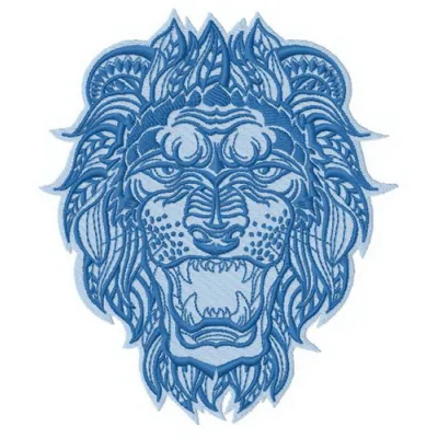 Lion 3 embroidery design showcasing a detailed lion motif, perfect for stitching on apparel and accessories.