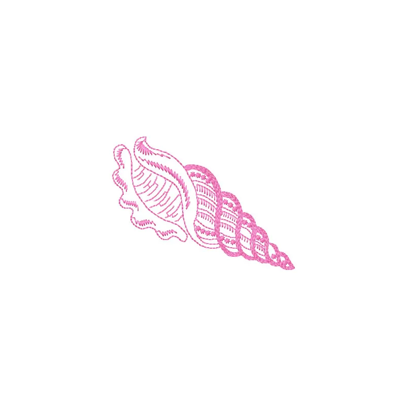 Sea Shell embroidery design preview showcasing a beautiful shell motif for ocean-themed projects.
