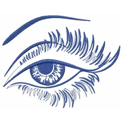 Preview of the beautiful eyes embroidery design, showcasing intricate stitched motifs for girls and women.