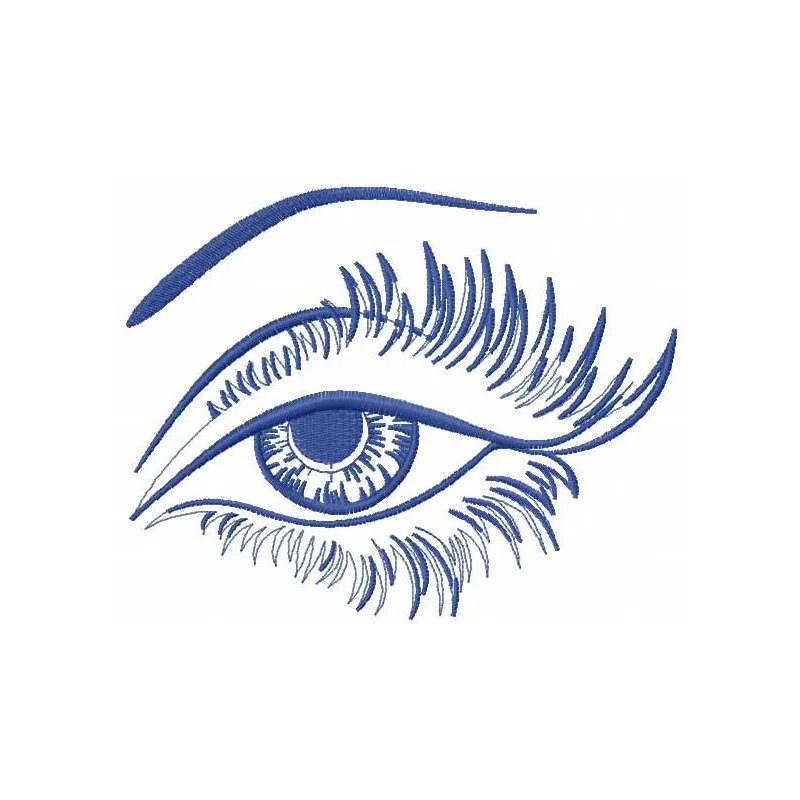 Preview of the beautiful eyes embroidery design, showcasing intricate stitched motifs for girls and women.