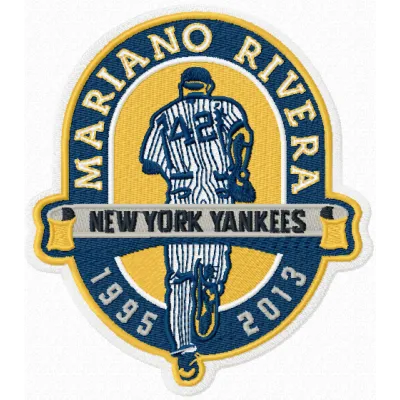 Mariano Rivera New York Yankees embroidery design showcasing intricate details for stitching on caps or jerseys.