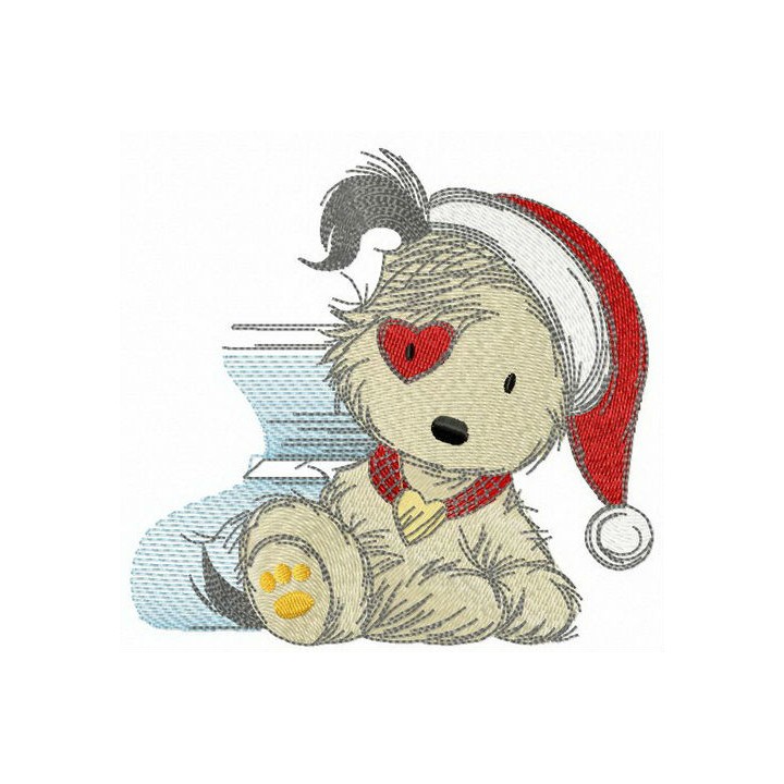 Amusing dog embroidery design - Embroidery Design