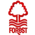 Nottingham Forest Football Club logo embroidery design showcased for stitching on apparel and accessories.