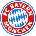 FC Bayern Munchen Logo embroidery design for football enthusiasts, showcasing intricate stitching details.