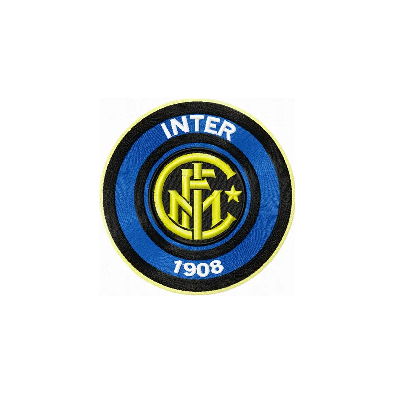 Inter Football Club embroidery design showcasing a stitched motif perfect for sports apparel and accessories.