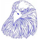 Eagle 10 embroidery design showcasing a majestic eagle in intricate stitching, perfect for various fabric projects.