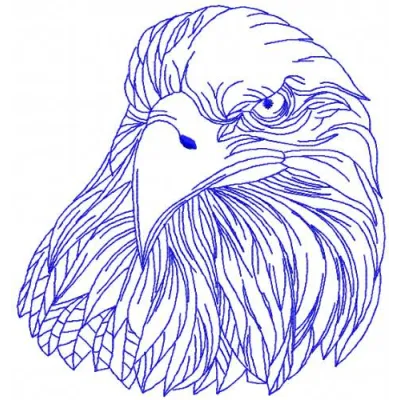 Eagle 10 embroidery design showcasing a majestic eagle in intricate stitching, perfect for various fabric projects.