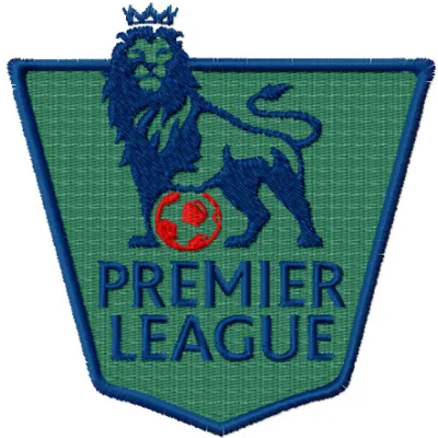Embroidery design of the Premier League logo, showcasing intricate stitching patterns for football enthusiasts.