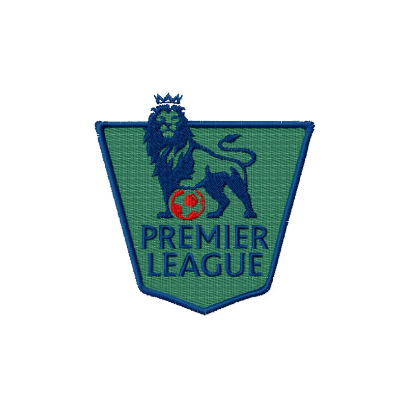 Embroidery design of the Premier League logo, showcasing intricate stitching patterns for football enthusiasts.