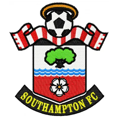 Southampton Football Club logo embroidery design showcasing detailed stitching patterns for sports enthusiasts.