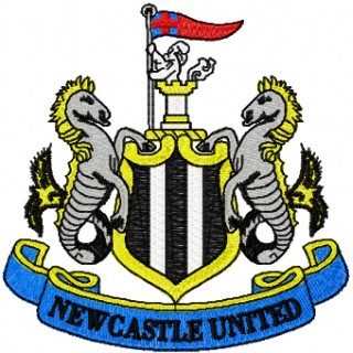 Newcastle United Football Club logo embroidery design - Embroidery Design
