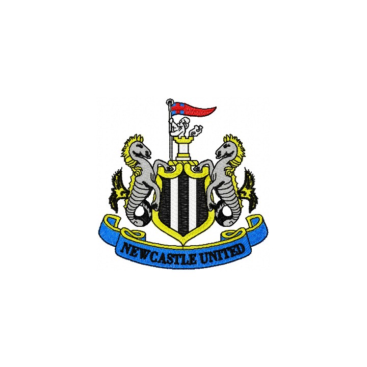 Newcastle United Football Club logo embroidery design - Embroidery Design