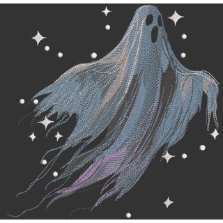 Scary Ghost In Flight embroidery design - Embroidery Design