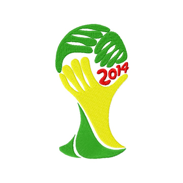 2014 FIFA Brazil World Cup championship logo embroidery design - Embroidery Design