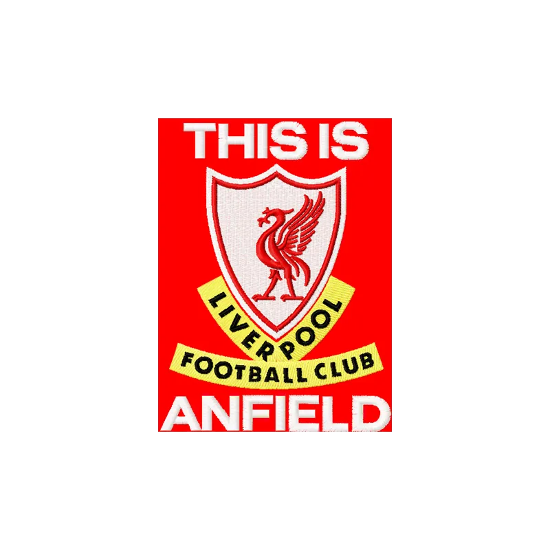 Anfield LFC logo embroidery design preview for football enthusiasts, showcasing a vibrant stitching pattern.