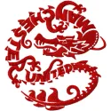 Preview of a vibrant red dragon embroidery design suitable for football-themed projects.