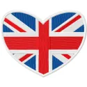 British flag logo embroidery design preview showcasing intricate stitching patterns for various fabric applications.