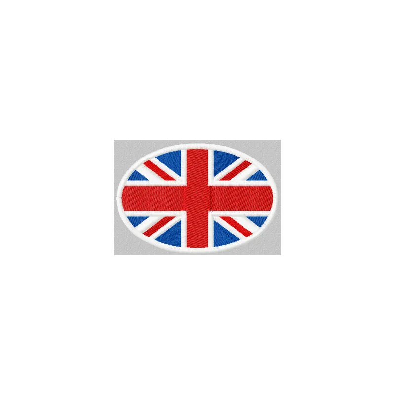 British logo embroidery design featuring iconic symbols from England, perfect for stitching on apparel and accessories.