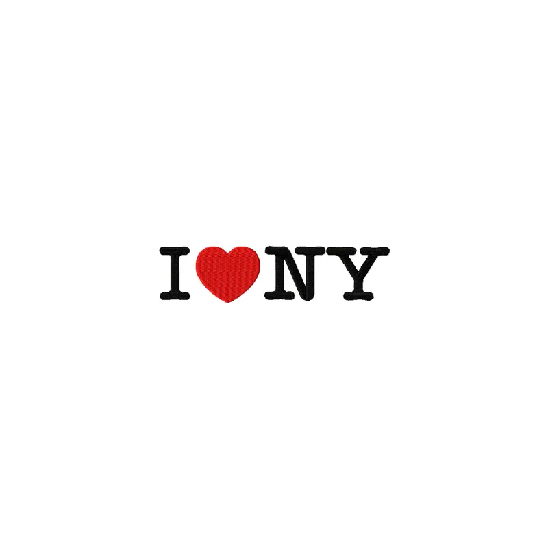 Preview of the I Love NY embroidery design, showcasing vibrant stitching patterns for various projects.