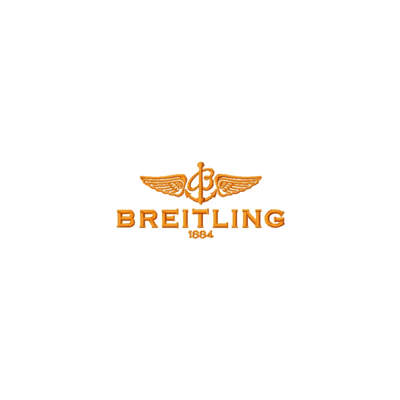 Preview of Breitling watch logo embroidery design, showcasing intricate stitching patterns for stylish accessories.