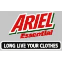 Ariel Essential logo embroidery design showcased on a cosmetic bag, featuring intricate stitching details.