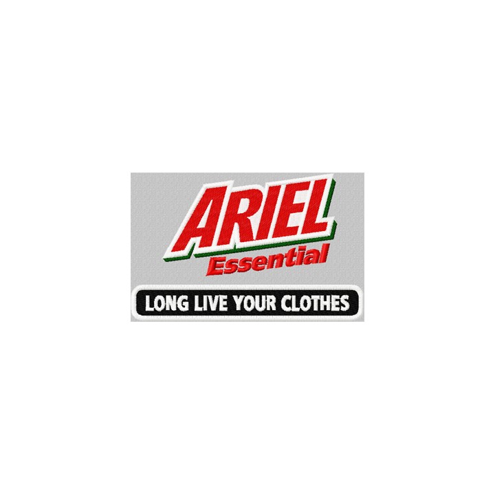 Ariel Essential logo embroidery design - Embroidery Design
