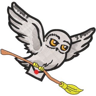 Owl mail animal embroidery design - Embroidery Design
