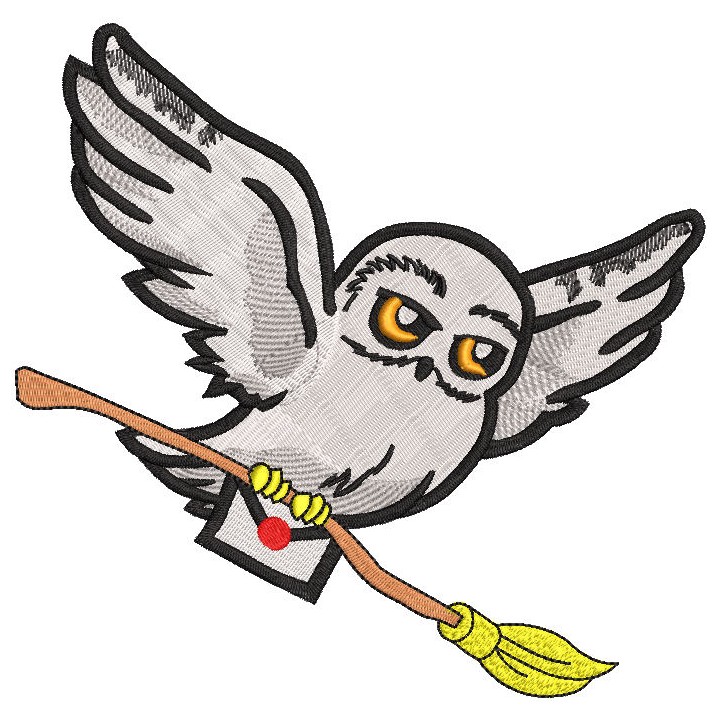 Owl mail animal embroidery design - Embroidery Design