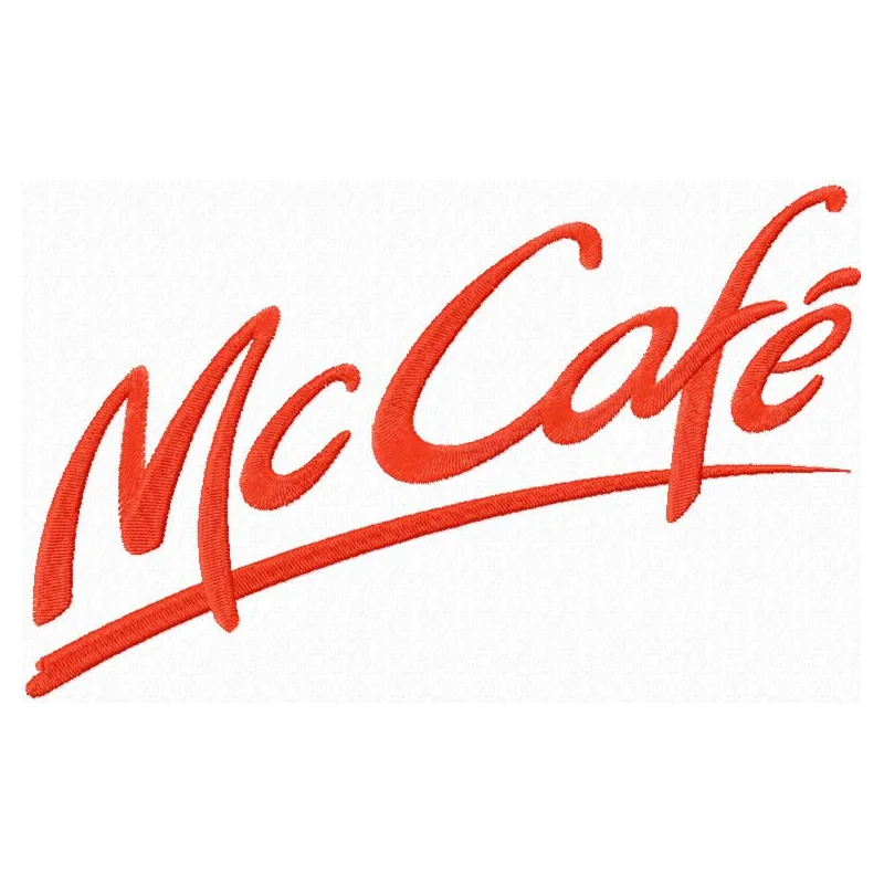 McCafe logo embroidery design