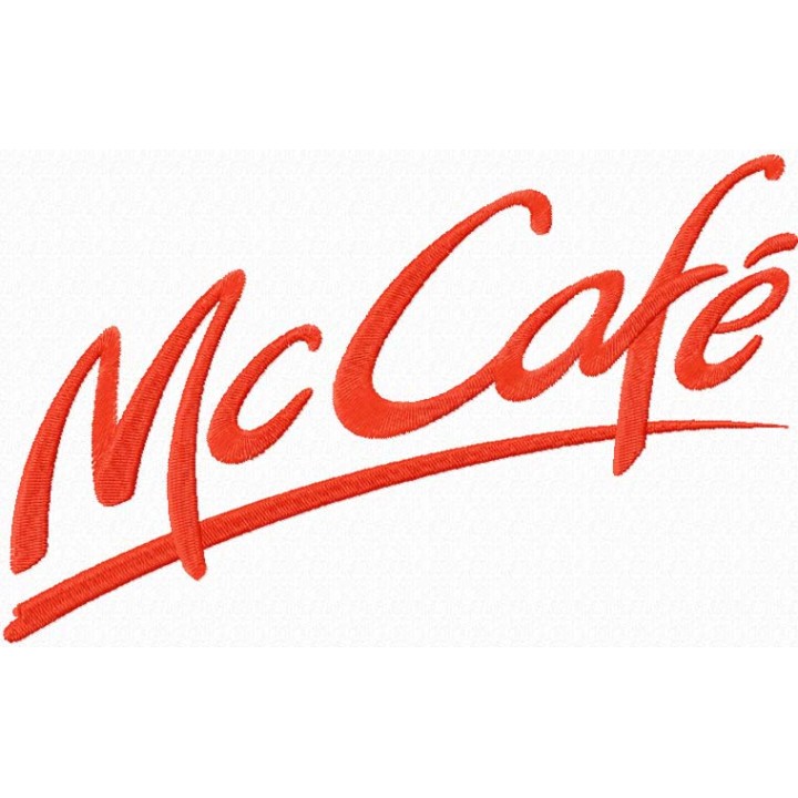McCafe logo embroidery design