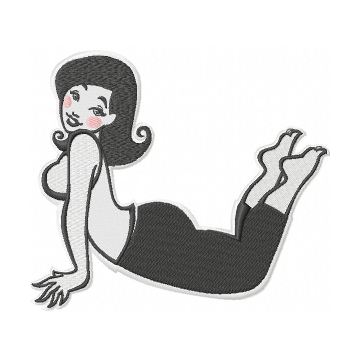 Fitness girl embroidery design - Embroidery Design