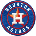 Houston Astros logo embroidery design showcasing intricate stitching patterns for sports enthusiasts.