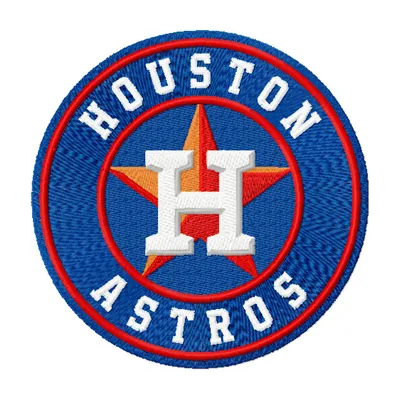 Houston Astros logo embroidery design showcasing intricate stitching patterns for sports enthusiasts.