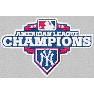 American League Champions New York Yankees logo embroidery design - Embroidery Design