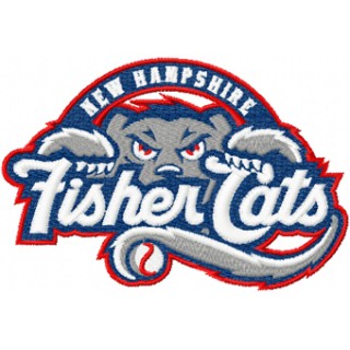 New Hampshire Fisher Cats logo embroidery design - Embroidery Design