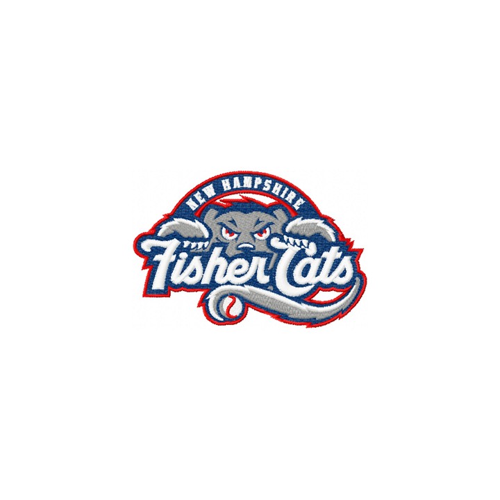 New Hampshire Fisher Cats logo embroidery design - Embroidery Design